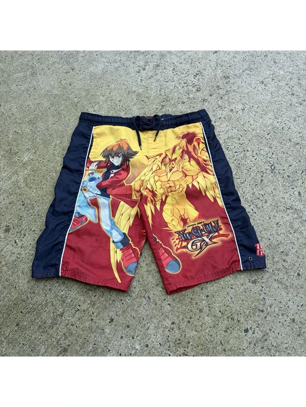 Shonen Jump's YU-GI-OH! GX Size 12/14 Swim Trunks Vtg 1996 Surf Skate Anime